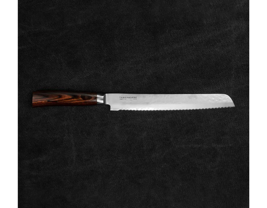 Nóż do pieczywa Tamahagane Tsubame Brown VG-5 23 cm