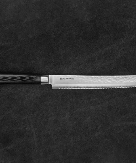 Nóż do pieczywa Tamahagane Tsubame Black VG-5 23 cm