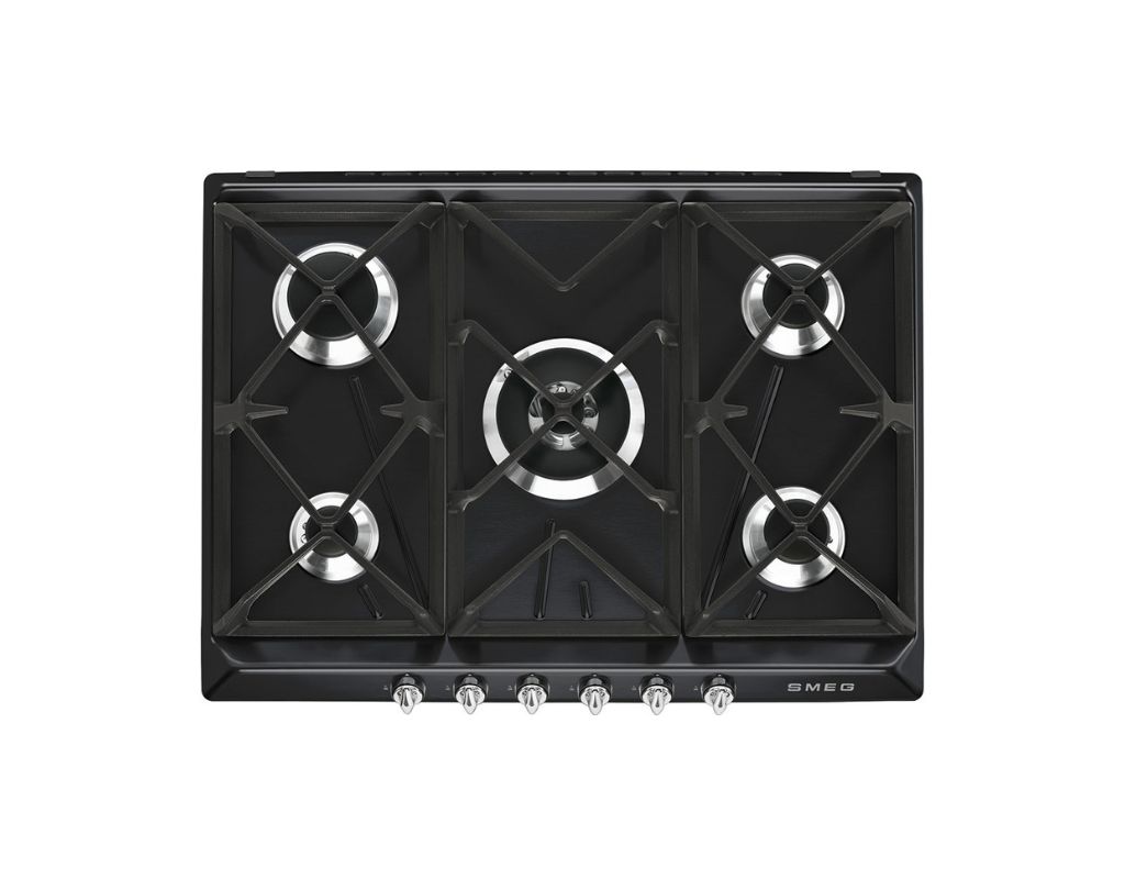 Płyta gazowa Smeg SR975NGH Victoria Czarny | 70 cm